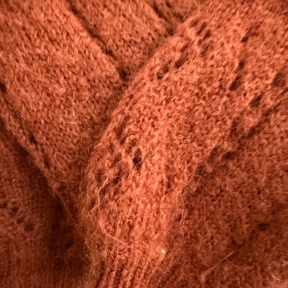 Sezane Burnt Orange Button-Front Knit Cardigan - Picture 5 of 6
